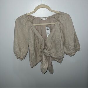 Abercrombie tie front blouse